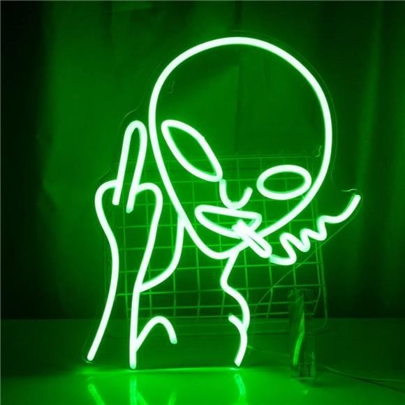 Alien Neon Light Sign Decor - Picture 1 of 5